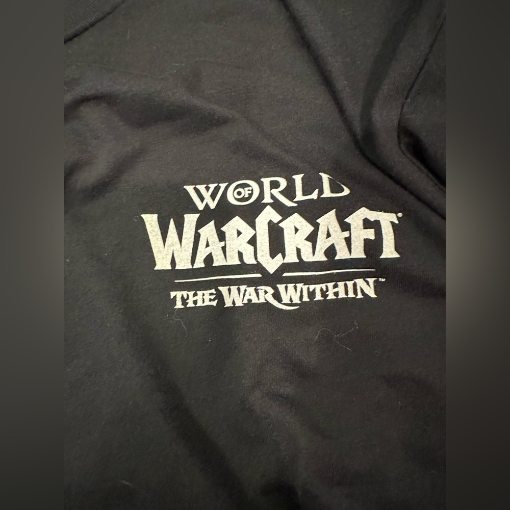 WoW Team The War Within, World of Warcraft Night Elf/Orc Tee Blizzard Gear EUC L - Picture 8 of 8